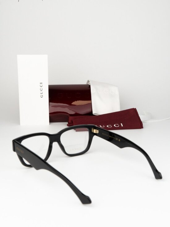 Gucci Women Eyeglasses Black Demo Square GG1428O 001 NEW AUTHENTIC main image 6